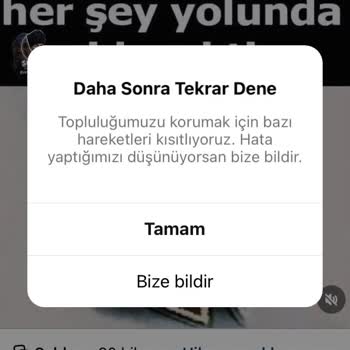Instagram Sorun Bildir Çıkıyor, Beğeni Takip Yapılmıyor!