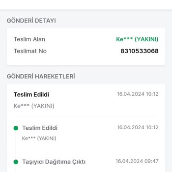 Sürat Kargo Kargo Teslimi Teslim Edilmedi