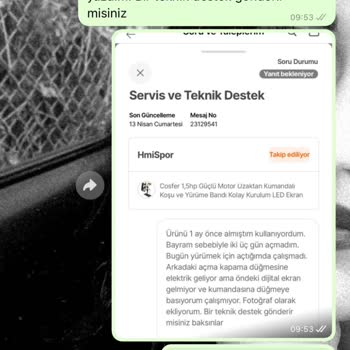 Hepsiburada Koşu Bandı Arızası Ve İletişim Sorunu