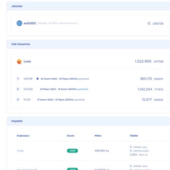 BTCTURK Luna Terra Kilitli Token