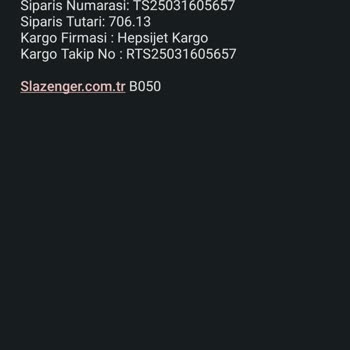 Slazenger Eksik Ürünü Kabul Etmiyor