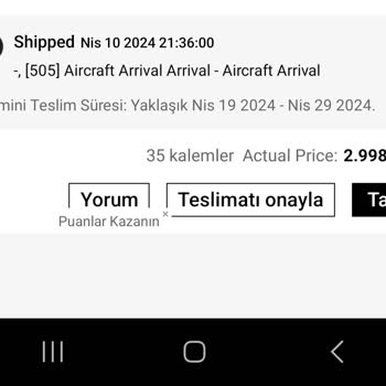 Shein Aircraft Arrival Da Beklemesi