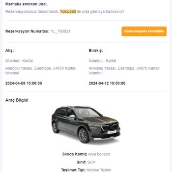 Yolcu 360'ın Düşük Segment Araç Verip Fiyat Farkı İadesi Yapmaması