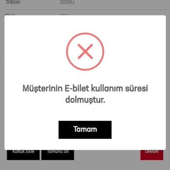 Passolig Ebilet Suresi Uzatma Sorunu.