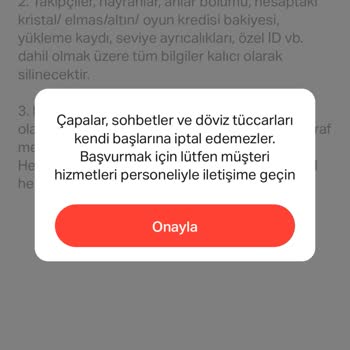 SoulChill Hesabımı Silemiyorum Müşteri Temsilcisine Bağla Vs Uyarı Veriyor