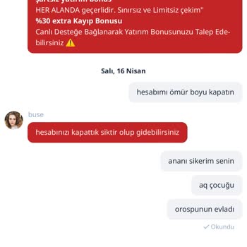 Marsbahis Canlı Destek Asistanı Küfür Etti