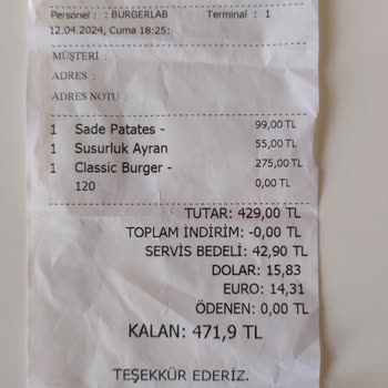 Burgerlab Servis Ücreti Adı Altında Zorla Para Alıyor