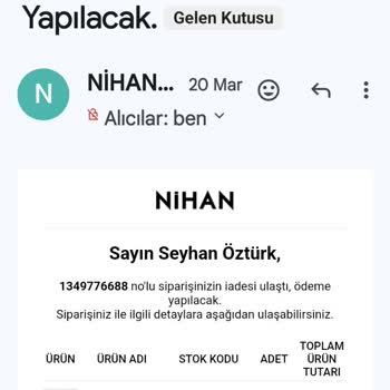 Nihan Giyim Ücret İademi Yapmıyor