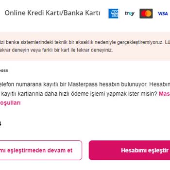 Masterpass Kayıtlı Kart Ekleyememe Sorunu