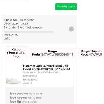 UPS Türkiye Kurye Gelmemesi