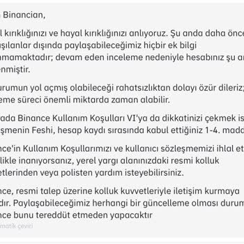 Binance-global Hesabımı Sebepsiz Yere Blokladı Ve 1 Seneden Fazla Oldu