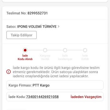 Trendyol'daki İphone Volemi Firması İademi Almıyor