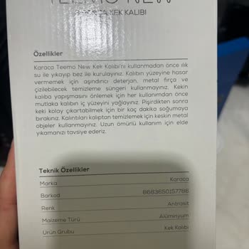 Karaca Züccaciye Karaca Kek Kalıbı Paslandı, Soyuldu