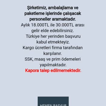 Majeste Paketleme Evden İs Bulma