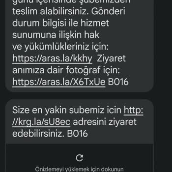 Aras Kargo Kapıda Beklerken Teslimat Hayal Kırıklığı