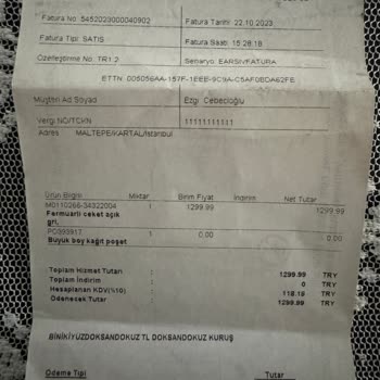 Mavi "Mavi" Şişme Mont Topaklanma Sorunu