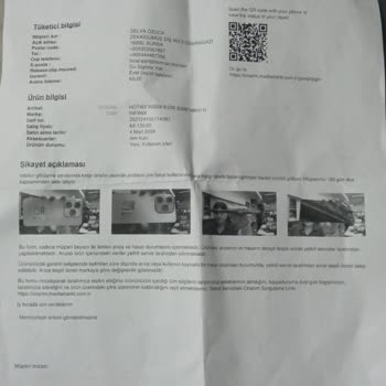 Media Markt İade Talebinde Bulunmasını İstiyorum