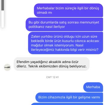 Portavision Projeksiyon Ayıplı Ürün Gönderildi...