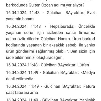 Hepsiburada Yanlış Ürün Gönderimi