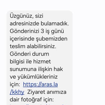 Aras Kargo Siparişim Teslim Edilmedi