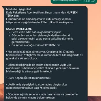 Sabun Fabrikası Mağduriyet Yaşadığım Paketleme İşlemi