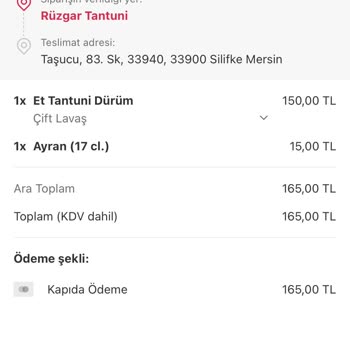 Yemeksepeti Uygulamasındaki Restaurant Hizmeti