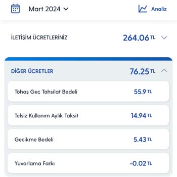 Turkcell TÖHAŞ Tahsilat Bedeli