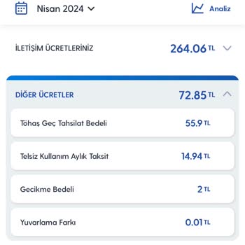 Turkcell TÖHAŞ Tahsilat Bedeli
