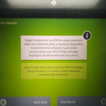 Garanti Bankası Mağduriyeti ATM Sorunu