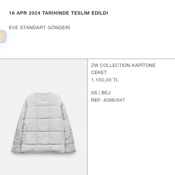Zara Ürün Gönderim Hatası!