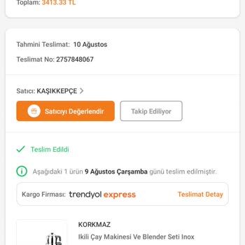 Korkmaz Mutfak Eşyaları Rendeleme Bölümünü Kullandım Ve Duman Çıktı