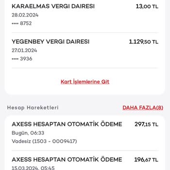 Yeğenbey Vergi Dairesi Hesabımdan Para Çekti