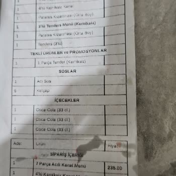 Popeyes Yemeksepeti Erzurum Eksik Ürün Mü Desem Kötü Servis Mi