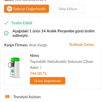 Trendyol Nimo Nebülizatör Sessiz Olan Mini