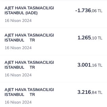 Ajet Bilet Değişiklik Hatası