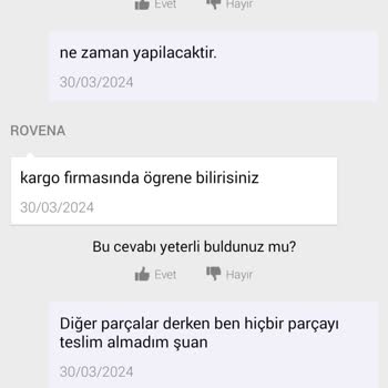 N11 Rovena Marka Ürünümü Teslim Etmiyor.