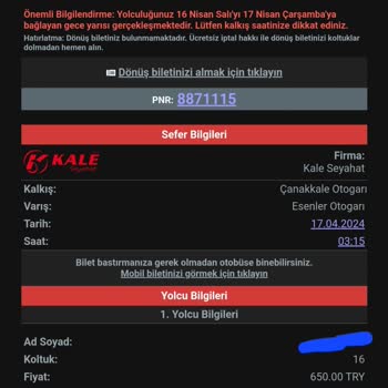 Obilet Para İademi İstiyorum