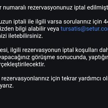 Setur İptal Edilen Otel Rezervasyonumun Ücretini Yatırmadı!