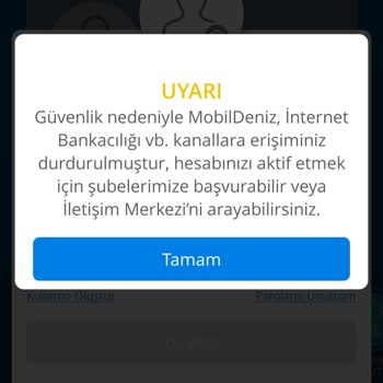 Denizbank Hesabımı Bloke Etti