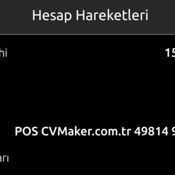 Cvmaker.com.tr İznim Olmadan Karttan Para Çekilmiş
