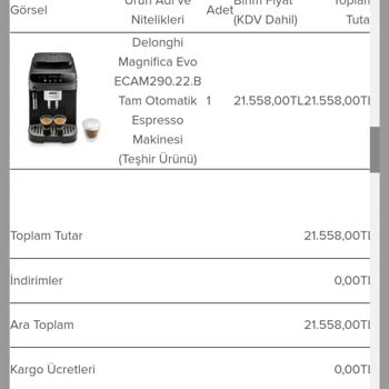 Delonghi Kahve Makinesi Süt Köpürtmüyor!