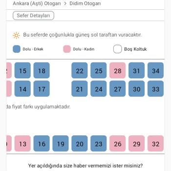Obilet Varan Turizm Yanlış Koltuk Numarası