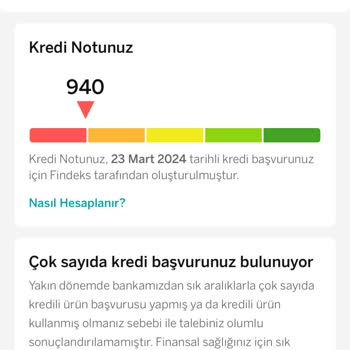 Findeks Kredi Puanı Güncelleme Talebi