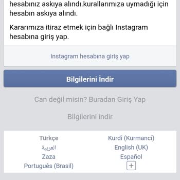Facebook Haksız Yere Hesabımı Kapattı.