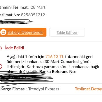 Trendyol Kuryesi İade Kargoları Karıştırdığı İçin İadem Sağlanmıyor