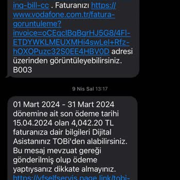 Vodafone Fatura Yansıtma İptal Etmek
