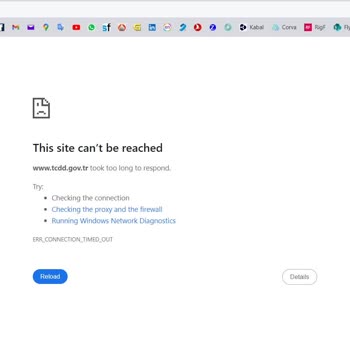 TCDD Sitesi Ve Uygulaması Yurt Dışından Çalışmıyor