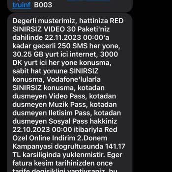 Vodafone Sınırsız Youtube.com Paketi