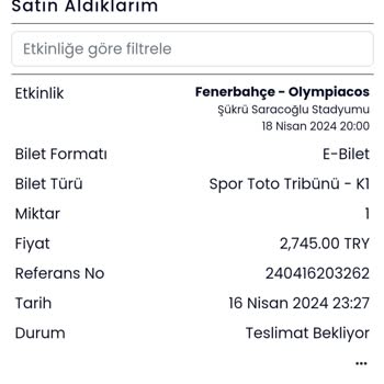 Banabilet Teslimatı Yapmadı