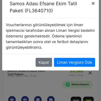 Feribotlines Abartılı Liman Vergisi Ücreti Hk.